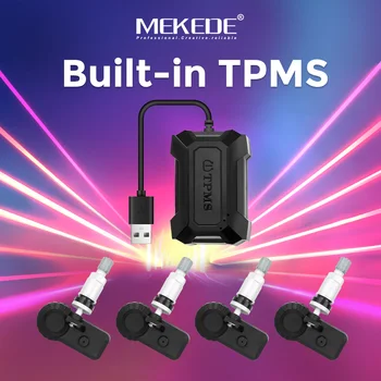 Система контроля давления в запасных шинах MEKEDE USB TPMS Встроенные датчики, навигационное радио с дисплеем в реальном времени